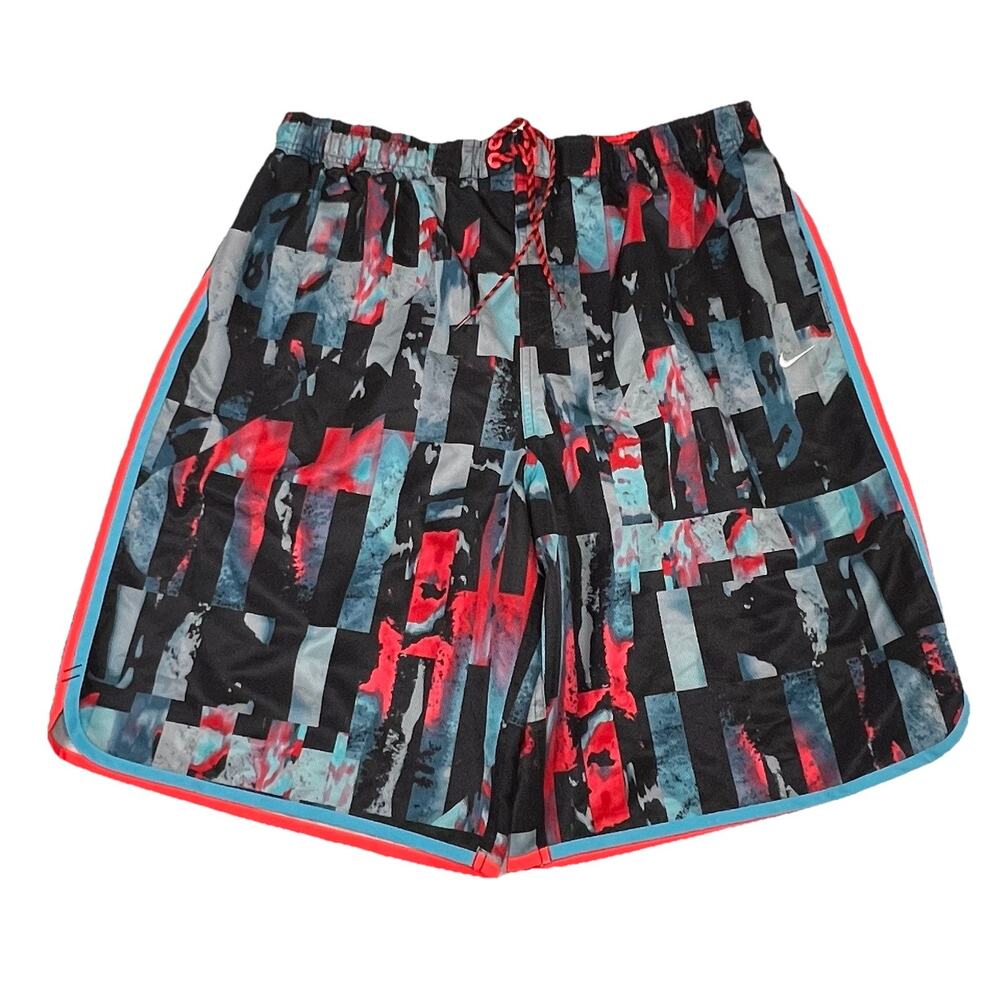 Nike Swim Trunks Men Size XL Multicolor Red Blue Mesh Beach Surfer Board Shorts
